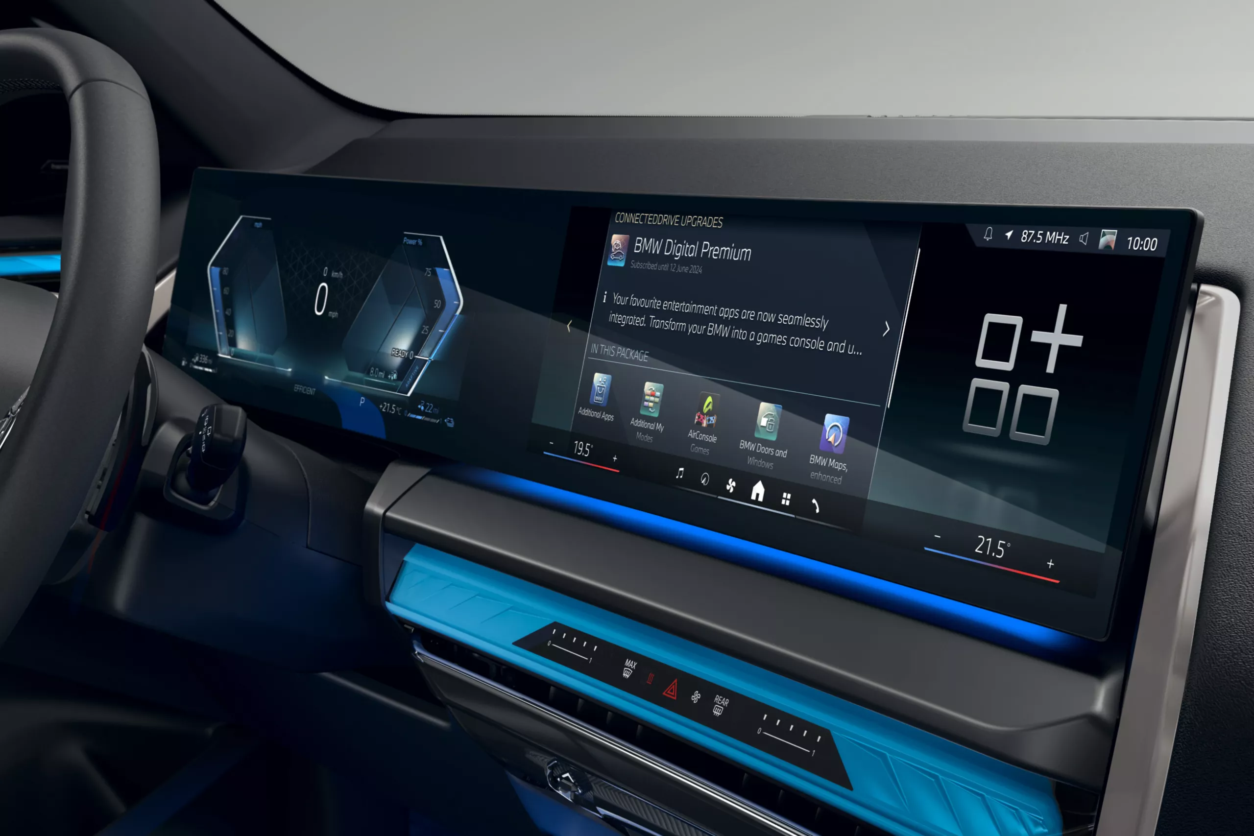 A BMW Digitális prémium élmény menetközben.